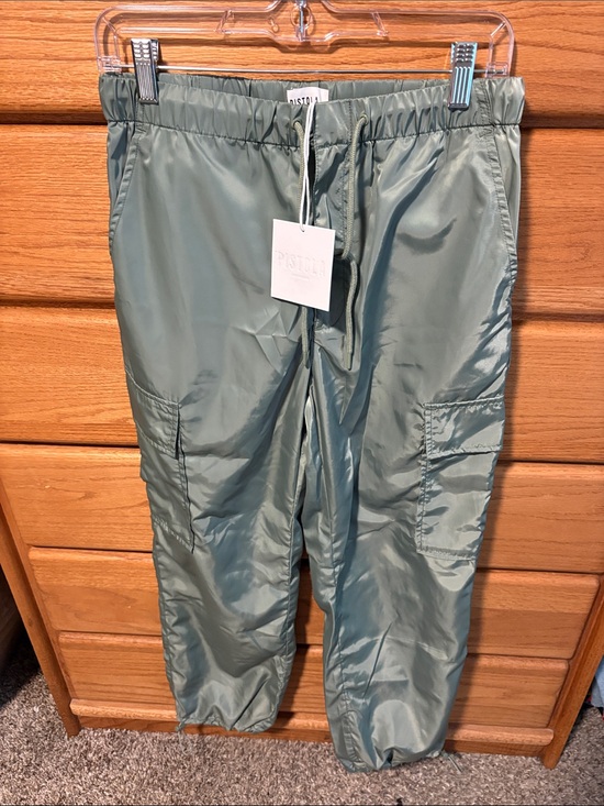 pistola Pants - pistola Sage Green Cargo Track Joggers